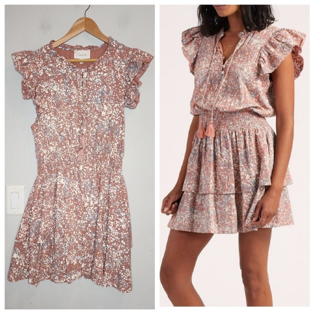 Cleobella Dusty Rose Floral Mini Dress